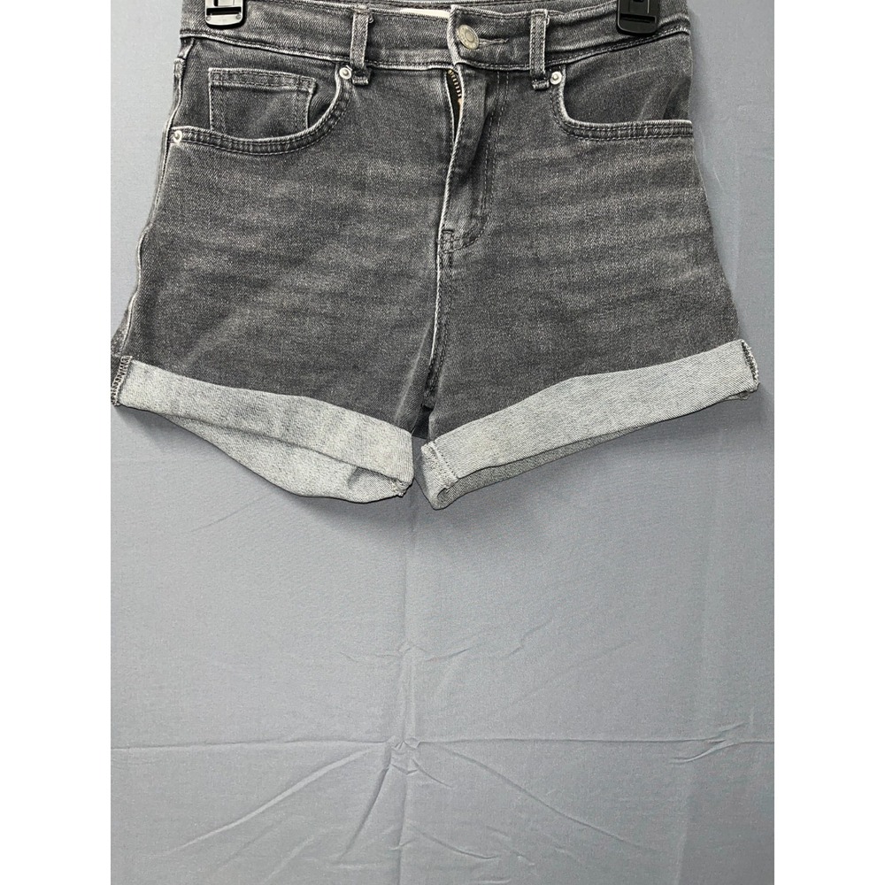 Signature by‎ Levi's Heritage Mom Shorts Womens 12 Gray Denim Cotton Stretch